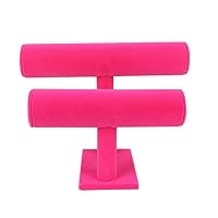 Hli-SHJHsmu 2 Tiers T-Bar Velvet Bangle Bracelet Watch Holder Jewelry Display Stand Jewelry Rack Holder Jewelry Display Holder