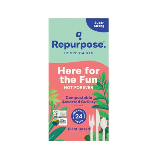 Repurpose Compostable Assorted Utensils, Disposable Silverware… at Amazon