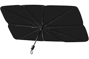 Protetor Solar Para-brisa, Quebra Sol Portátil, Proteção Térmica UV, Protetor Solar com Isolamento Térmico, Retrátil, Protetor Térmico Para Carro, Protetor Dobrável Preto para Carro