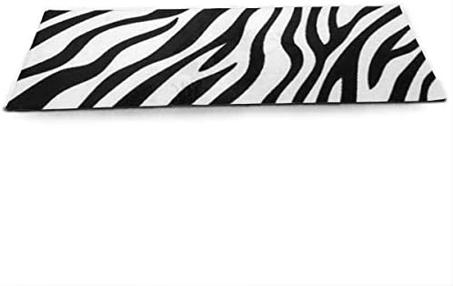 QIAOJIE Yoga Mats Zebra Print Crystal Velvet Yoga Mats Extra Long 71 Inch Luxury Eco Friendly Fitness Mat for All Types of Yoga, Pilates & Floor Exercises