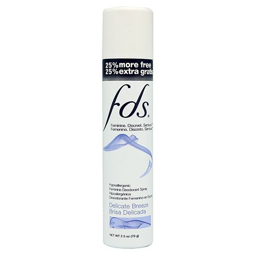 FDS Hypo-Allergenic Feminine Deodorant Spray,Delicate Breeze, 2oz + 25% BONUS (3-Pack)