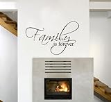 Removable Wall Decal Family is Forever Waterpoof Decal Wall Sticker Home Art by Rondaful