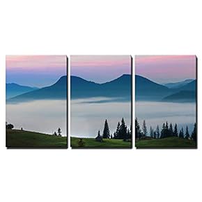 The Mountain Autumn Landscape with Colorful Forest x3 Panels
