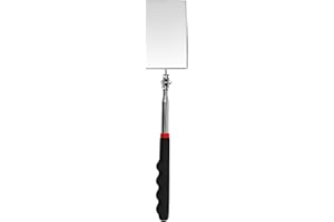 homfanseec Telescoping Inspection Mirror, Rectangle Telescopic Mechanics Mirror with Extended Handle, Telescoping Mirror Tool Under Vehicle Inspection Mirror for Checking Vehicle Condition