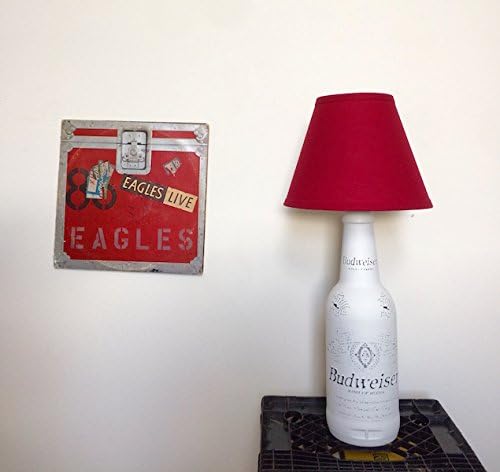 Table Lamp, Rustic Home Decor, White Glass Table Lamp, Budweiser Lamp, Bottle Lamp, country decor, Bar lamp, Gift idea, Desk Lamp,