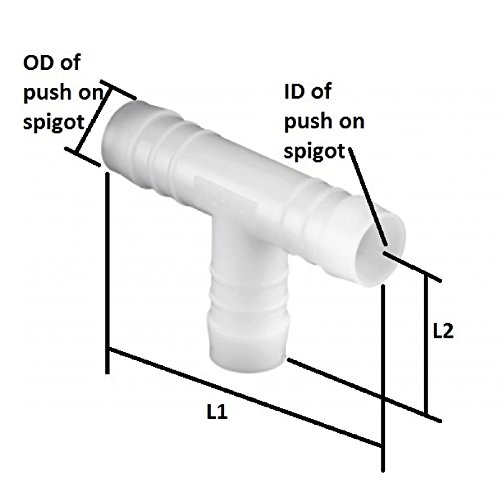 8mm Equal T Piece Vacuum Hose Joiner Tee Connector Push on Pipe Silicone Rubber - Thumbnail 3