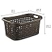 Sterilite Plastic Weave Laundry Basket, Decorative Pattern with Handles, Ideal for Carrying and Holding Folded Clean Clothes, Brown, 6-Pack