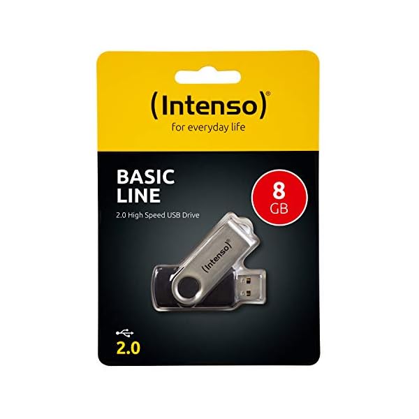 Intenso Basic Line 8 GB USB-Stick USB 2 silber/schwarz – Bild 4