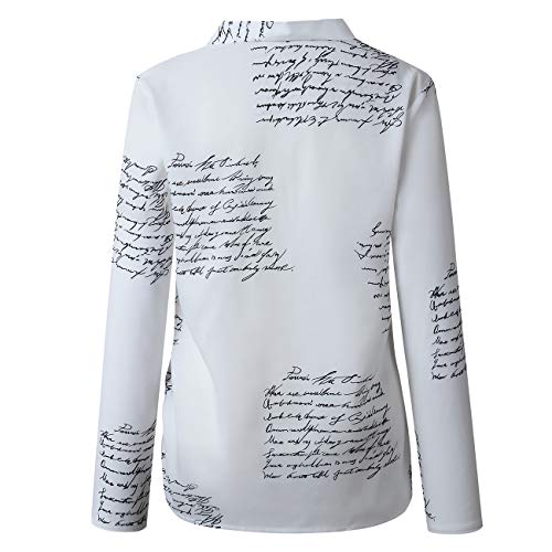 Yieune-Damen-Bluse-Langarm-V-Ausschnitt-Elegant-Blumen-Hemd-Casual-Oberteile-Tops