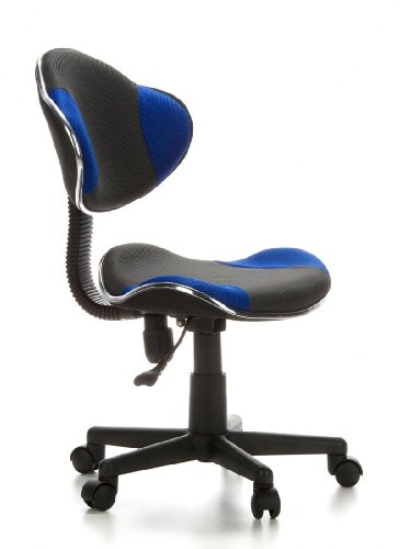 hjh-OFFICE-633000-Sedia-da-ufficio-per-bambini-KIDDY-GTI-2-grigio-blu-ideale-per-linizio-dellanno-scolastico-sedia-ergonomica-regolabile-in-altezza-base-stabile-schienale-ergonomico-sedia-giovent