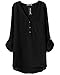 Najia Symbol Womens Summer Casual Long Sleeve Sheer Chiffon Shirts