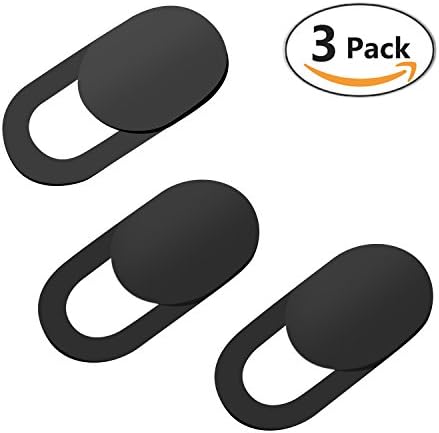 RVZHI Webcam Cover, Ultra Slim 0.027 inch 3 Pack Web Camera Cover Slide for Laptop, Desktop, PC, Macboook Pro, iMac, Mac Mini, Computer, Smartphone, Protect Your Privacy and Security, Strong Adhensive