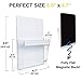 YES4QUALITY Magnetic Pen Holder for Refrigerator with Strong Magnetic Back, Dry Erase Marker Holder Ideal for Whiteboard & Fridge, Clear & White Pencil Cup