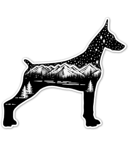 Autocollant Pilier B Voiture Chien Doberman - Protection Anti-rayures Et Soleil - Décoration Personnalisée Voiture - 2