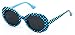 Elite NIRVANA Kurt Cobain Oval Bold Vintage Sunglasses For Women Men Eyewear - Checkered Frame Black Lens (Checkered Blue, 65)