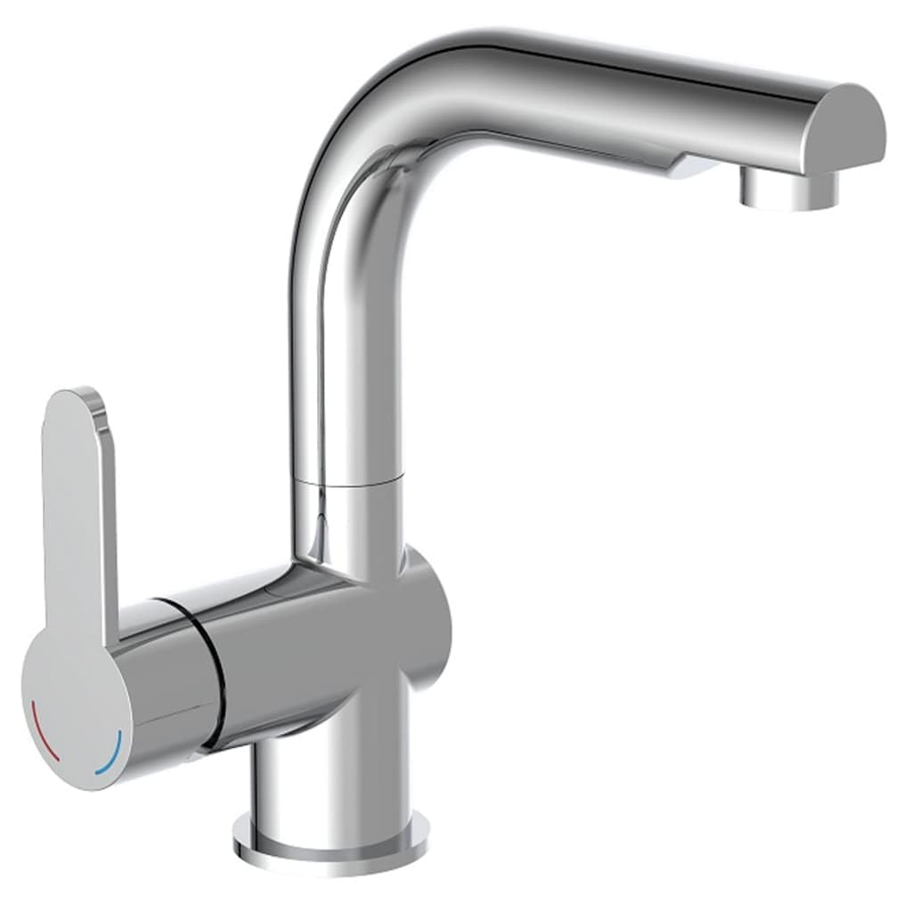 Schütte London 79710 Basin Mixer Tap Single Lever with Shower Head and Waste Chrome