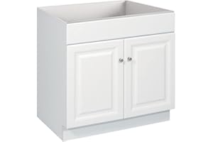 Design House Wyndham 30 Inch Bathroom Vanity, Ready to Assemble, Solid Wood, White, 597146