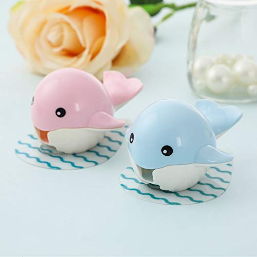 Heasa Toothbrush Holder Cartoon Toothbrush Holder for Kids (Pink & Blue Cetacean)