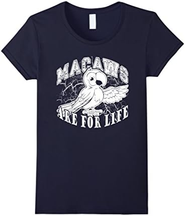 Women's Macaw T shirt - Funny Macaw Shirts Small Navy