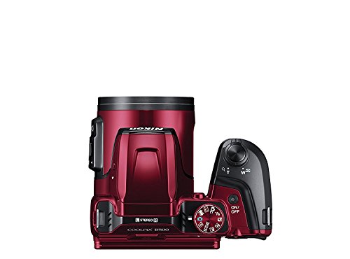 Nikon-COOLPIX-B500-16MP-40x-Optical-Zoom-Digital-Camera-Bundle-includes-Camera-4-AA-Rechargeable-Batteries-Charger-MH-73-Cables-and-More-Red