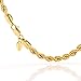 6MM Gold Rope Bracelet, Stunning 24K Overlay Fashion Jewelry for Men or Women, Tarnish-Resistant, Looks and Feels Solid, Guaranteed for Life, Made in USA by Lifetime Jewelry, 7-9 inches