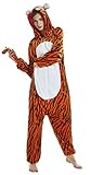 AceChic Unisex Animal Pajamas Adult Halloween Costume Christmas Cosplay Onesie Jumpsuit Tiger M