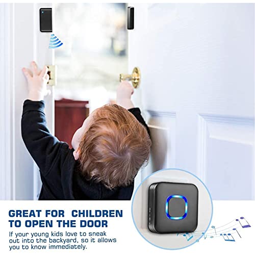 Wireless Door Chime BISTEE Doorbell Sensor Alarm for Business When
