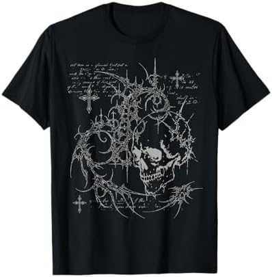 Amazon.com: Emo Y2K Grunge Aesthetic Skull Cross Goth Alt Gothic 