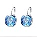 Xuping Jewelry Fashion Women Hoop Crystal Earring (Blue)