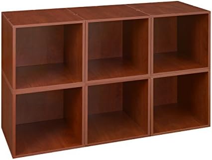 Set Of 6 Cubo Modular Storage Cubes Cherry Furniture Decor Amazon Com