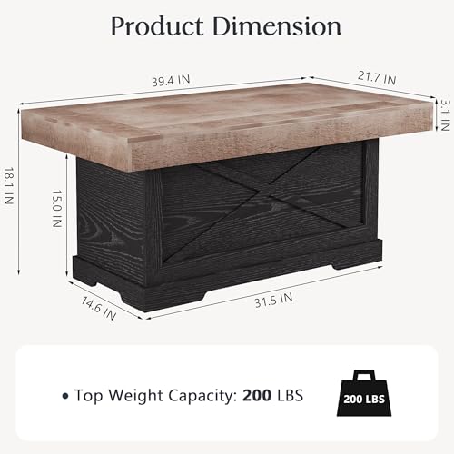 Vlsrka 100x55 CM Mesa de Centro de Madera para Sala, Mesa de Estar, Oficina o Consultoría Estilo Rústico, Muebles rústicos para Sala de Estar (Nogal)