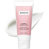 SFROMS Ceramide & Ectoin Lotion for Dry & Sensitive Skin, Lightweight Korean Face Moisturizer, Strengthens Skin Barrier, Fast-Absorbing Hydration, Tested for Irritation, 100 ml / 3.38 fl.oz.