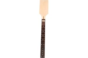 Yinfente Maple Guitar Neck 24 fret Rosewood Fretboard DIY Electric Guitar Neck Replacement (25.5 inch scale)