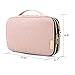 BAGSMART Double Layer Travel Jewelry Organizer Jewelry Storage Carrying Cases for Earrings, Necklaces, Rings, Pink
