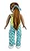 Fibre Craft The Springfield Collection Pajama Outfit, Green Top, Dot Pants, Slippers and Ribbon