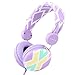 Sound Intone IP-810 Lightweight Stereo Portable Headphones with Mic, Stretching Headband Headsets, for Kids Boys Girls Headset and Android Smartphone,PC, Laptop and All 3.5mm Jack Devices (Purple)
