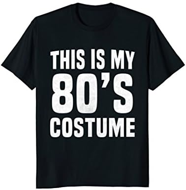 Mens 80s Costume Shirt for Halloween or 1980s Party Men Women Kid 2XL Black