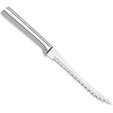 RADA Cutlery Tomato Slicer Knife (R126), 5" Stainless Steel Hollow Ground Serrated Blade, Made in USA, Silver Handle