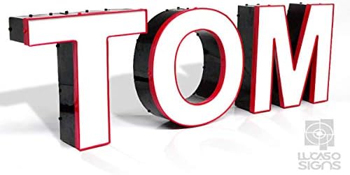 Custom Business Signs Channel Letters Illuminated with LED Ready to Install, Outdoor/Indoor Made in USA (24")