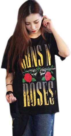 Amazon Clack レディース 大きいサイズ ｔシャツ ロゴ ゴールド プリント ロック テイスト カットソー 綿100 正規品 Tシャツ カットソー 通販