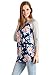 Women's Vintage Floral 3/4 Sleeve Tunic Top