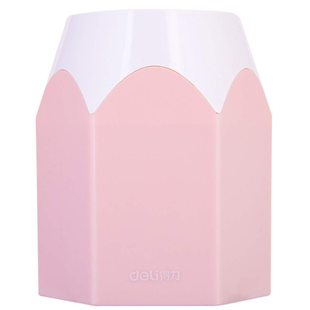 Creative Pen Pencil Container Holder Pencil Tip Design Pen Cup Office Desk Organizer (Pink)