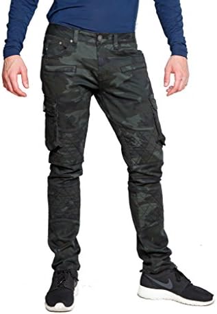 Darring USA GRAN TOURISMO Stretch Cargo Moto Dark Forest Motorcycle / Motorbike Camo Pants - Mens - 30W