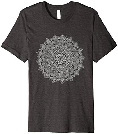 Mens Mandala Flower T-shirt Medium Dark Heather