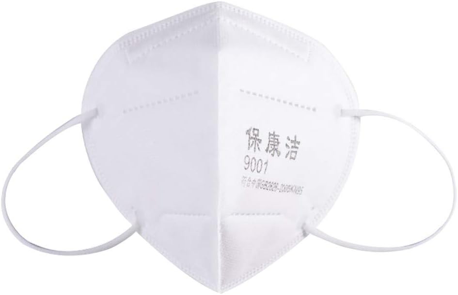 Chrystyna KN95 Face Masks, Efficient Breathing Protection ff2 Dust Masks, White Anti Fog Pollution Dust Mask, 5 Layers Breathable Earloop Industrial Masks Respirators for Outdoor Activities