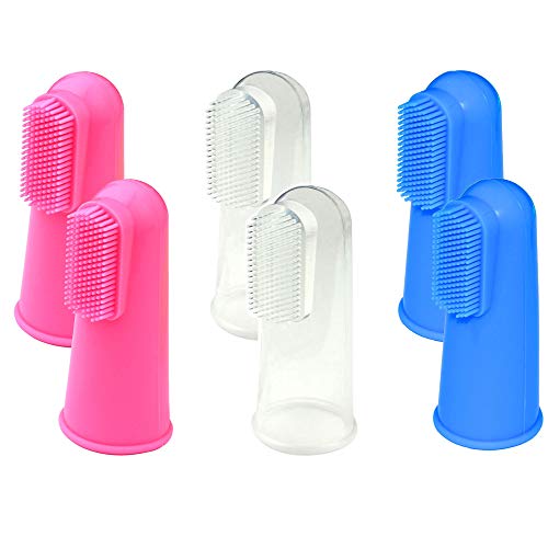 RosyLife Pet Dog Soft Toothbrush Dog Toothbrush Finger Toothbrush pet Toothbrush Small to Large Dogs (9 pcs-HLB)