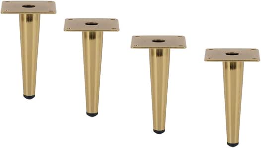 Patas de Muebles Doradas, Patas de Apoyo para Muebles de Hierro * 4
