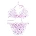 YiZYiF Men's Silky Satin Frilly Print Wirefree Bra Sissy Panties 2 Piece Lingerie Set Pajamas Pink X-Large