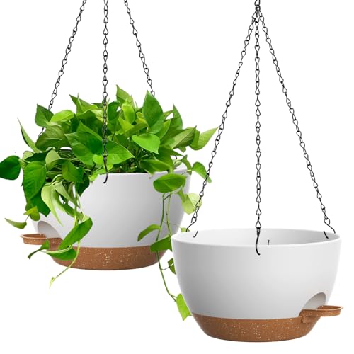UOUZ Large Self Watering Hanging Planters