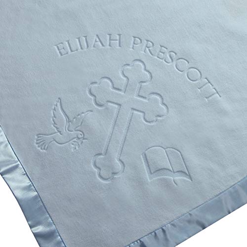 Custom Catch Personalized Baptism Baby Blanket Gift Boy or Girl